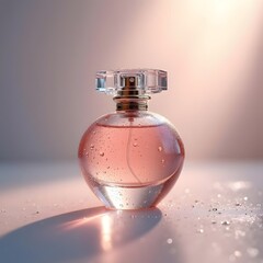 Wall Mural - Radiant Elegance A Luxurious Perfume Bottle in Dew-Kissed Splendor