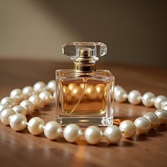 Wall Mural - Pristine Pearls A Fragrance of Elegance and Sophistication