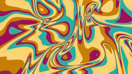 Poster - Explore dynamic abstract wave patterns in soothing earthy tones that enhance visual harmony and elevate the aesthetic appeal loop background