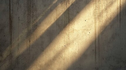 Aufkleber - Sunlight creating shadows on textured concrete wall background