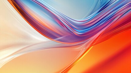 Aufkleber - Colorful abstract waves flowing and blending seamlessly
