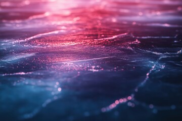 Poster - A mesmerizing close-up of water surface reflecting soft pink and blue hues.