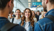 © LunaStar - Joyful young travelers in airport terminal, anticipation of adventure