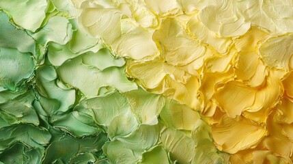 Poster - Layers of delicate pastel green and golden yellow intertwine, creating a soft, textured surface that evokes the beauty of nature. This vibrant composition invites admiration and inspiration