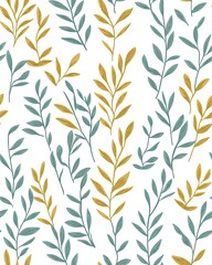 Poster - Captivating Design of Overlapping Green Leaves on a Minimalist Backdrop