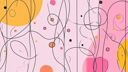 Poster - Creative Exploration of a Bold Pretzel Outline Against a Vibrant Pastel Backdrop