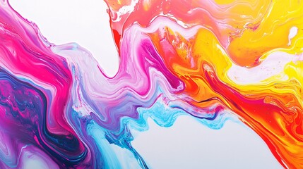 Aufkleber - A vibrant abstract swirl of pink, orange, and purple hues, creating a dynamic and energetic composition.