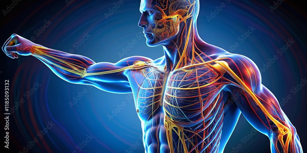 3D Silhouette: Elbow Tendon Anatomy, Detailed Muscle & Ligament ...