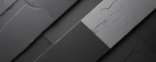 Poster - Abstract geometric background featuring interlocking gray shapes creating dynamic composition