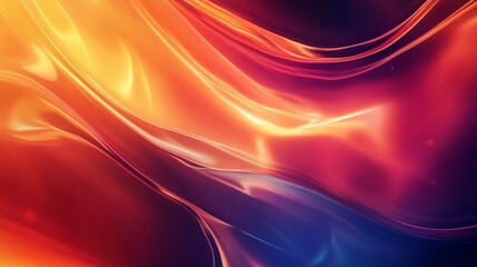 Poster - Abstract orange and red wavy background flowing smoothly