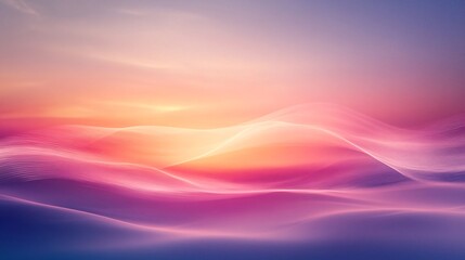 Aufkleber - Abstract pink and orange waves flowing across background