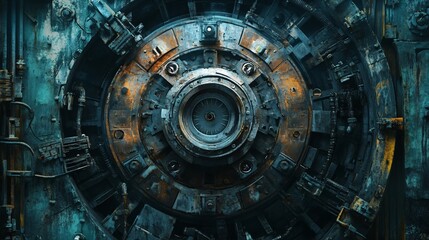 Poster - Futuristic industrial machine showing technological progress and innovation