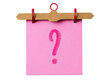 © Maina - Pink Question Mark on Paper Note with Clip for Important Dates