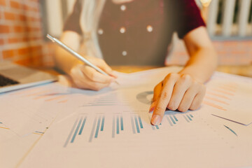Poster - Focused Analysis of Business Charts and Graphs in Modern Workspace Setting