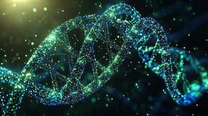 The Glimmering Double Helix: A 3D Visualization of DNA's Structure