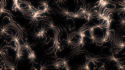 Wall Mural - organic abstract ameba shapes background 4k loop features line and light combining to make organic s