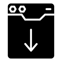 Poster - Web Browser Download Glyph Icon