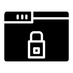 Poster - Website Secured Internet Glyph Icon