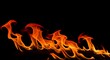 © TheseusStock - Fire flames on black background