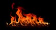 © TheseusStock - Fire flames on black background
