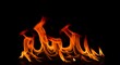 © TheseusStock - Fire flames on black background