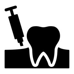 Poster - tooth anesthesia icon