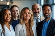 © tiger - Diverse group of professionals collaborating in modern office environment showcasing teamwork and positive emotions