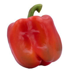 Wall Mural - High-Quality PNG red bell pepper isolated on white background