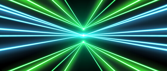 Wall Mural - laser rays or beams, glowing neon lines, bright futuristic background. motion or speed light effect.