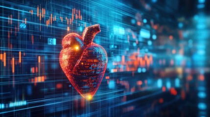 Poster - Digital Heart: A Futuristic Visualization of Cardiac Technology and Data Analysis