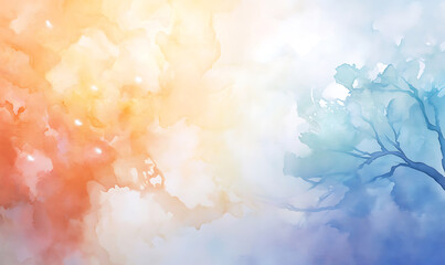 Wall Mural - abstract watercolor background-generative ai