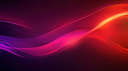 Wall Mural - Crimson & Violet Flow: Abstract art of vibrant red and purple flowing lines, creating a dynamic and energetic visual. Perfect for tech, music, or design projects.