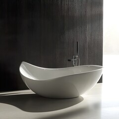 Canvas Print - Modern Freestanding Bathtub: Luxury Bathroom Design