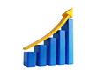 © Alamin - 3D statistic graph bars representing business growth and analytics.