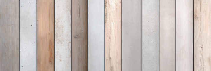 Poster - Wooden planks in various shades and textures, showcasing natural beauty and versatility. Perfect for interior design and construction projects