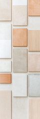 Poster - Textured wall panels in various materials and colors create modern aesthetic