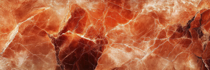 Poster - Natural orange marble with intricate patterns and textures