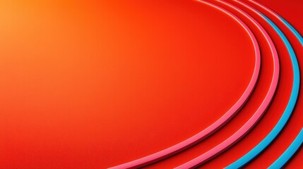 Wall Mural - Colorful Abstract Background with Curved Lines and Gradient Design