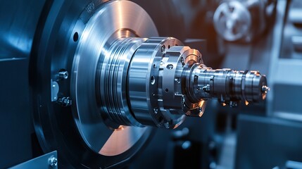 Poster - State-of-the-art manufacturing machinery creating products with precision.