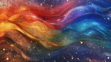 Poster - Abstract glitter design with soft light transitions.