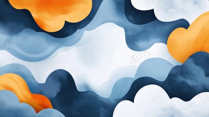 Poster - Abstract sky and cloud design perfect for modern aesthetics.