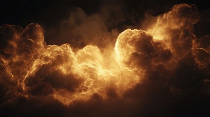 Poster - Cloud illuminated with soft neon glow for artistic effect.