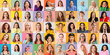 © Pixel-Shot - Collage of many women on color background