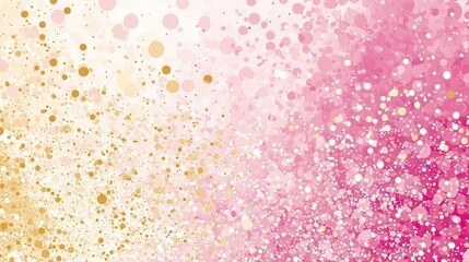 Poster - A digital greeting card with sparkling particles in the background, fading from gold to pink, offering space for a message in the middle.