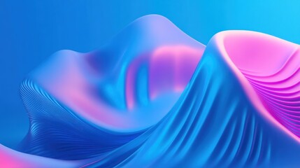 Poster - Virtual blue background with sleek and smooth gradients.