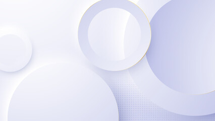 Wall Mural - modern abstract light white background elegant circle shape design