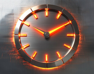 Wall Mural - Illuminated Clock