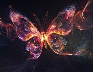 Wall Mural - Fiery Butterfly