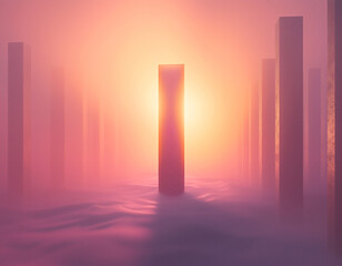 Wall Mural - Sunset Pillars