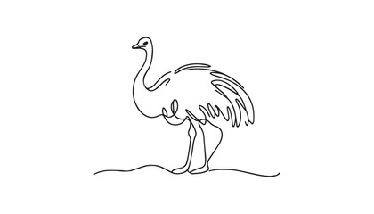 Wall Mural - illustration of a stork